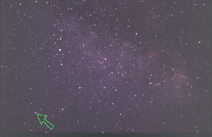 La comte de Halley dans la Voie Lacte : Photo ralise par MARCEL CHAPELON, membre du club d'astronomie amateur Uranie